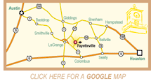 Map to Fayetteville