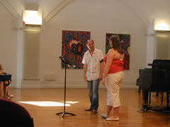 Quintet performing during the final concert