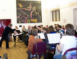 Peter in action with the Convention choir