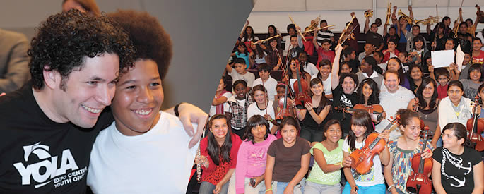 Gustavo Dudamel and YOLA kids